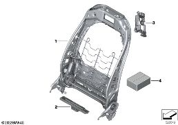 SEAT, FRONT, BACKREST FRAME