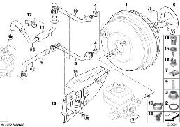 POWER BRAKE UNIT DEPRESSION diagram for BMW X5 E70 3.0si