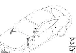 Acristalado piezas adosadas diagram for BMW 4 Series G23 Convertible M440iX