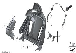 SEAT, FRONT, BACKREST FRAME