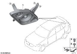 SINGLE PARTS TOP HIFI SYSTEM, D-PILLAR diagram for BMW X7 G07 30dX