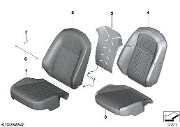 SEAT FRONT, UPHOLSTERY & COVER BASE SEAT diagram for BMW 7 Series G70 735i