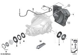 Difer.trasero piezas sueltas - 215LWS diagram for BMW X5 G05 LCI 30dX