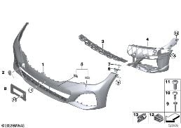 M TRIM, FRONT diagram for BMW 3 Series G20 Sedan 330d