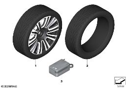 COMPLETE WINTER WHEEL, STYLE 822 diagram for BMW Rolls-Royce Ghost RR21 Ghost