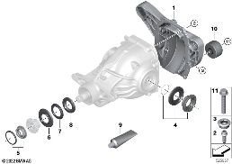 디퍼렌셜 기어 개별 부품 - 225 diagram for BMW 5 Series G30 LCI 530d