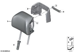SEAT, FRONT, HEAD RESTRAINT COMFORT SEAT diagram for BMW 7 Series G70 735i