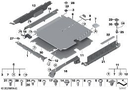 TRIM PANEL, TRUNK FLOOR diagram for BMW X5 M F85 X5 M