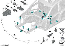 ELECTRIC PARTS AIRBAG diagram for BMW X7 G07 30dX
