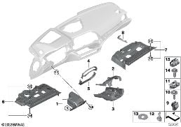 MOUNTING PARTS, I-PANEL, BOTTOM diagram for BMW 3 Series G20 Sedan 330d