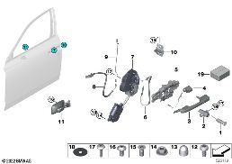 Système de fermeture porte avant diagram for BMW Rolls-Royce Phantom RR11 Phantom