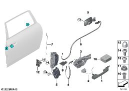 Système de fermeture porte arrière diagram for BMW Rolls-Royce Phantom RR11 Phantom