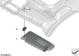Zonnekleppen diagram for BMW X1 U11 20i