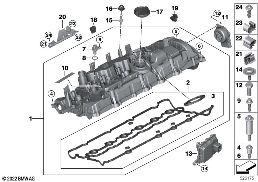 Pokrywa głowicy/elementy dod. diagram for BMW 7 Series G70 750eX