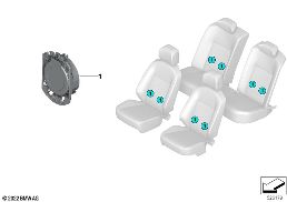 Głośnik w fotelu diagram for BMW 7 Series G70 740iX