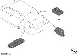 Poj.elem.wzmacn.antenowego Diversity diagram for BMW 7 Series G70 740iX