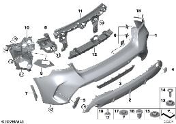 M TRIM, REAR diagram for BMW 1 Series F40 128ti