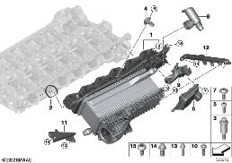 Sist. adm.-permutador calor ar sobreal. diagram for BMW 3 Series G20 Berlina LCI M340i