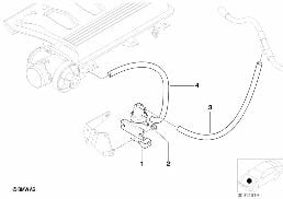 Sterowanie podciśnieniowe-AGR diagram for BMW 5 Series E39 520d