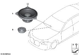 Głośnik tablicy przyrządów diagram for BMW 7 Series G70 740iX
