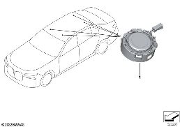 Głośnik w podsufitce diagram for BMW 7 Series G70 740iX