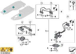 Chłodnica akumulatora wysokiego napięcia diagram for BMW 7 Series G70 M760eX