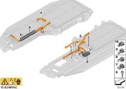 Łącznik modułów akumulatora wysokonap. diagram for BMW 7 Series G70 M760eX