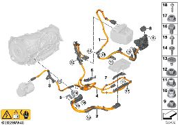Zestaw kabli wysokonap. gniazda ład. diagram for BMW 7 Series G70 M760eX