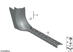 TRIM PANEL LEG ROOM diagram for BMW 7 Series G70 i7 xDrive60