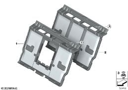 TRUNK PARTITION TRIM PANEL diagram for BMW 7 Series G70 i7 xDrive60