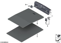TRIM PANEL, TRUNK FLOOR diagram for BMW 7 Series G70 i7 xDrive60