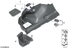 行李箱飾件 左 diagram for BMW 7 Series G70 740i