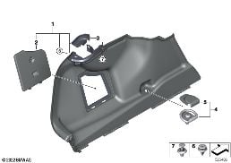 LEFT TRUNK TRIM diagram for BMW 7 Series G70 i7 xDrive60