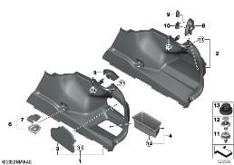 RIGHT TRUNK TRIM diagram for BMW 7 Series G70 i7 xDrive60