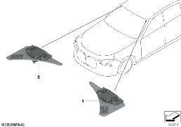 Antena w przedniej szybie diagram for BMW 7 Series G70 740iX