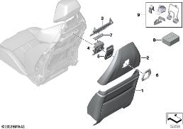 FRONT SEAT, BACKREST TRIM, REAR PANEL
