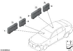 Sterownik drzwi po str.pasażera diagram for BMW 7 Series G70 740iX