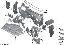 Geluidsisolatie voor I diagram for BMW Rolls-Royce Cullinan RR31 Cullinan