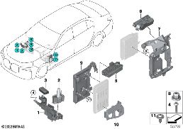 Rozdzielacz prądu/rozdzielacz B+ prz. diagram for BMW 7 Series G70 740iX