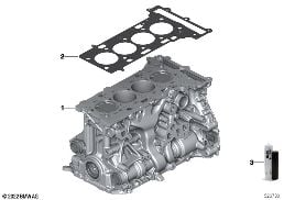SHORT BLOCK diagram for BMW X3 G01 LCI 30i