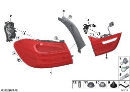 REAR LIGHT diagram for BMW 4 Series F33 430iX