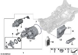 เฟืองดิฟฯช่วงล่างหลัง ส่วนประกอบแยก HOK diagram for BMW X1L U12 X1 M35LiX