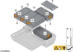 Συσσωρευτής υψηλής τάσης μονάδα diagram for BMW 3 Series F30 LCI 330e