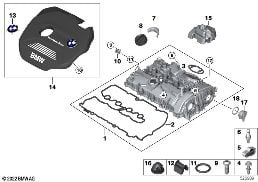Kleppendeksel/Aanbouwdelen diagram for BMW X2 F39 28iX