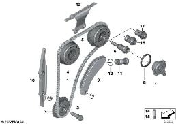 Stuuraandr.-stuurketting boven diagram for BMW X2 F39 28iX