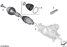 OUTPUT SHAFT FRONT RIGHT / ALL-WHEEL diagram for BMW 2 Series F74 Gran Coupé 228 xDrive