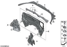 MOUNTING PARTS, ENGINE COMPARTMENT diagram for BMW 7 Series G70 i7 xDrive60