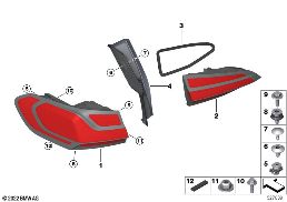 テール ライト diagram for BMW 2 Series U06 Active Tourer 223i