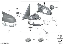 OUTSIDE MIRROR diagram for BMW X6 M F96 X6 M