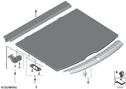 Bekleding bagageruimtebodem diagram for BMW X1 U11 20i